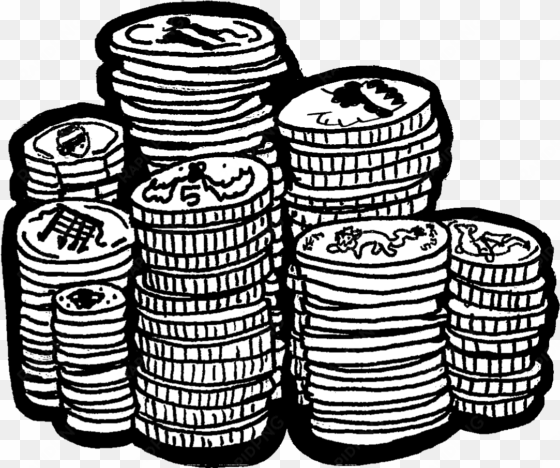 28 Collection Of Money Drawing Png - Coins Drawing Png transparent png image
