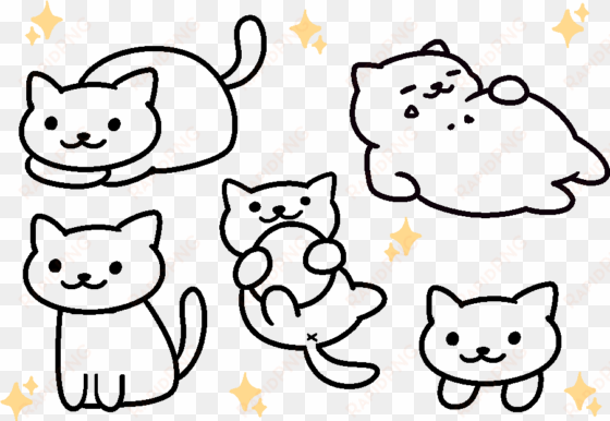 28 Collection Of Neko Atsume Cat Drawing - Neko Atsume Cat Drawing transparent png image