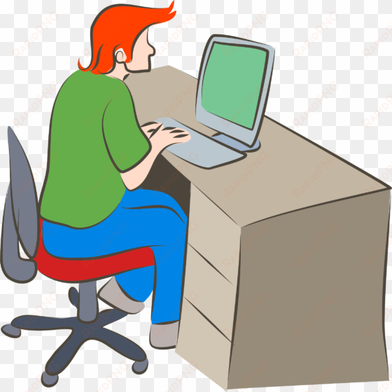 28 collection of people using computer clipart - guy and a computer