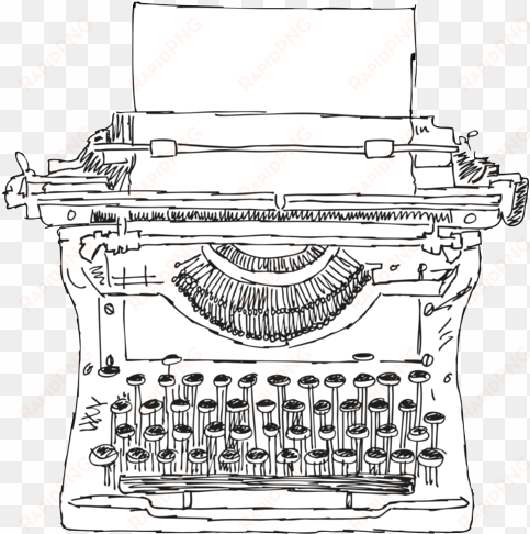 28 collection of typewriter drawing transparent - writer tumblr png