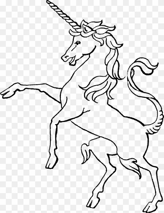 28 collection of unicorn drawing png - medieval unicorn black and white