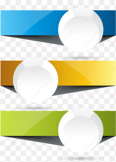 3 banners with round label template, shape, abstract, - label