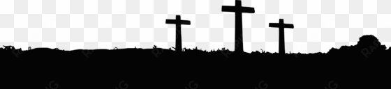 3 crosses silhouette landscape clipart black and white - 3 cross clipart