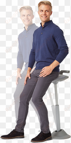 3 - tilt - man sitting on stool