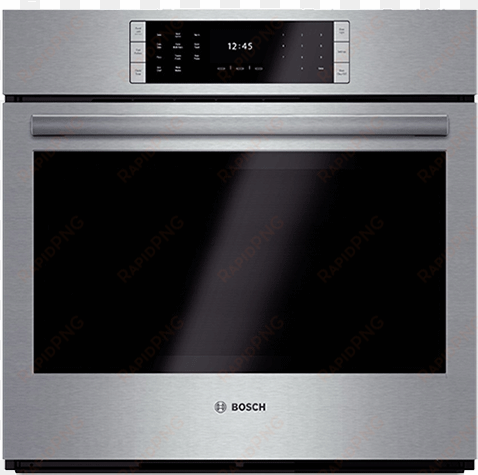 30" single wall oven, hbl8451uc, stainless steel - bosch 500 series 27" 1.6 cu. ft. built-in microwave