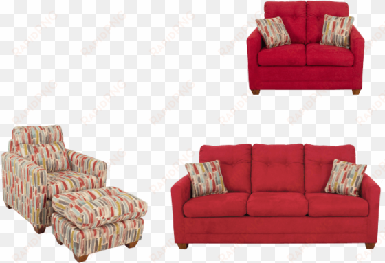 3001 sofalove red - studio couch