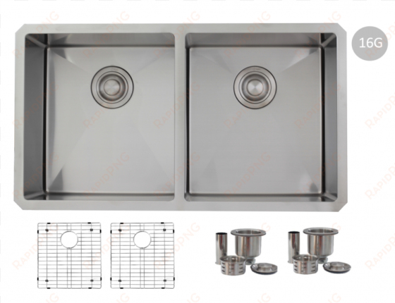 32" undermount double bowl 16g stainless steel sink - stylish stainless steel 30" x 22" farmhouse/apron kitchen