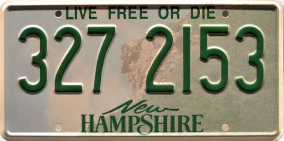 327 2153 prop plate television memorabilia from breaking - class of '17 new hampshire state license plate key