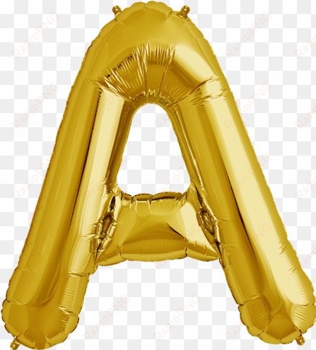 34" gold letter a foil balloon - gold balloon letters png