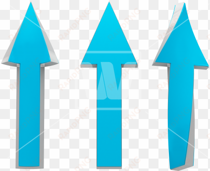 3d blue arrows