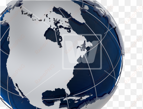 3d globe png - rivers of north america