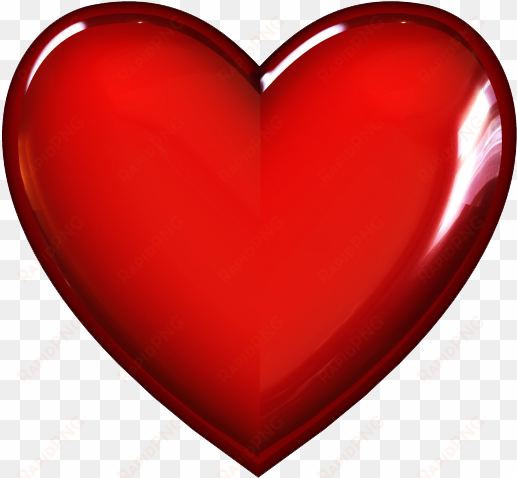 3d red heart png transparent image - 1 love 1 heart