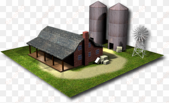 3d rendering depicting a farmhouse - scale model