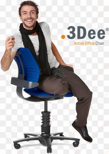 3dee active office chair - 3dee office chair 3d aeris, cover: black, frame: black