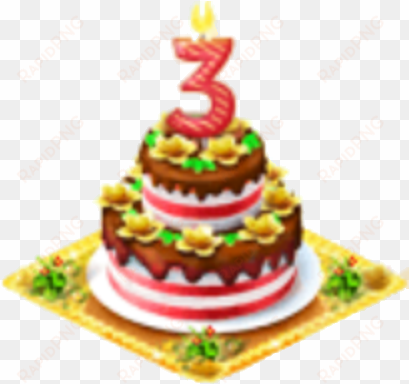 3rd birthday - 3rd happy birthday cake png