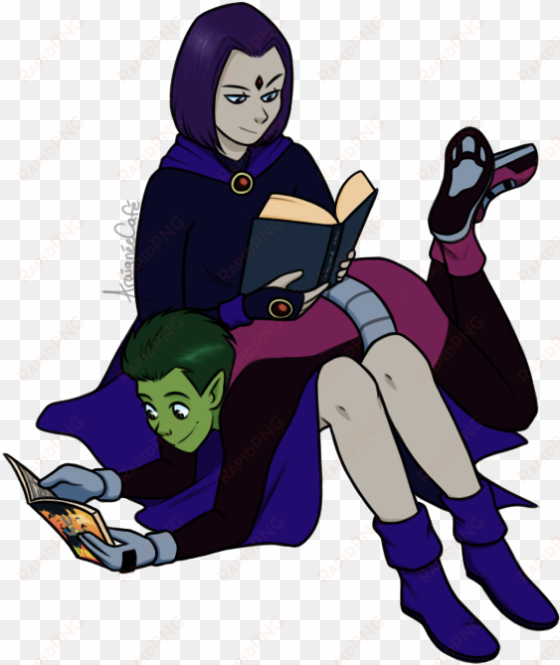 3rd of 7 couples requests i took on tumblr for valentine's - raven x beast boy fan art