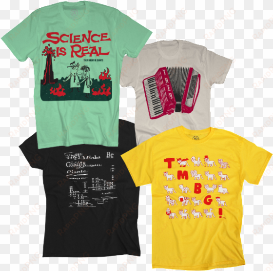 4 shirts - they might be giants no shirt