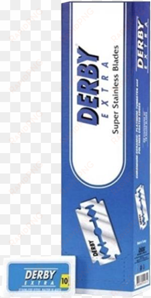 40 derby extra blue double edge razor blades - derby extra double edge razor blades (10 blades/pack)