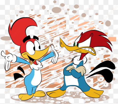 40′s woody woodpecker unimpressed by the cheap tv woody - chilly willy