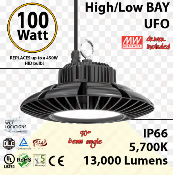 450 watt equivalent led ufo 100w 5700k 13000lm 110 - 80w parking lots light led street light fixtures led