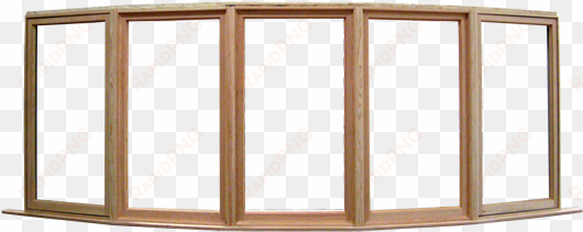 5 component bowed window - glass panel window png
