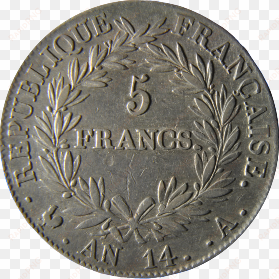5 francs napoleon an 14 revers - 10 złotych note