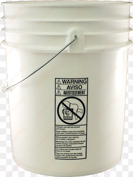 5 gallon white hdpe un pail w/ child warning logo & - suebee louisiana style sue-per premium barbecue sauce