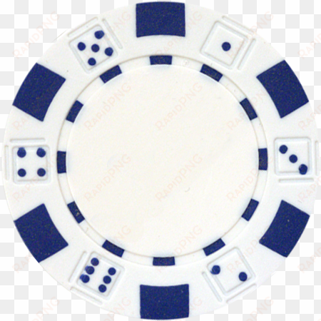 5 gram composite poker chips contain a - blue and white poker chip