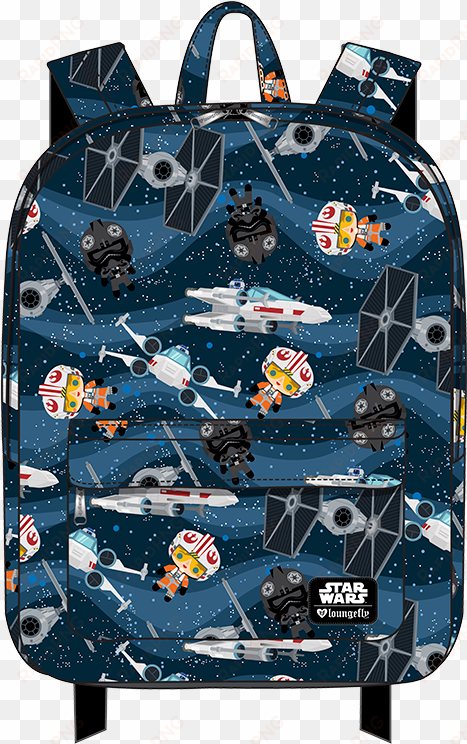 5" star wars apparel x-wing and tie fighter backpack - star wars: x-wing