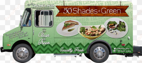 50 shades of green truck - food truck healthy food