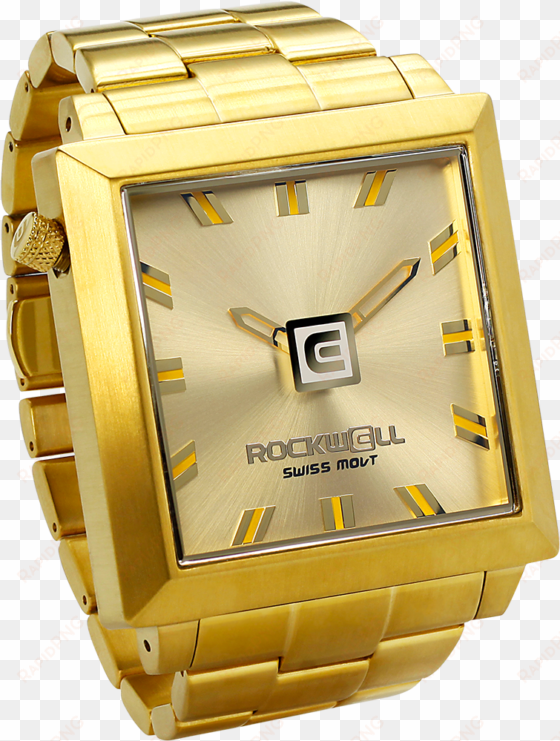 50mm2 - rockwell time 50mm2 squared wristwatch gold / white