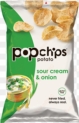 5oz Bag Of Sour Cream And Onion Popchips - Popchips Sour Cream And Onion transparent png image