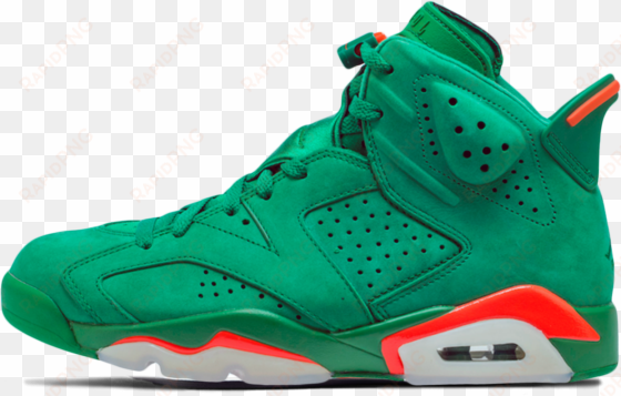 6 retro gatorade pine green/orange blaze - air jordan