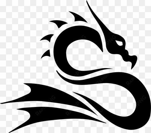 6987 chinese dragon silhouette clip art public domain - tribal dragon 24