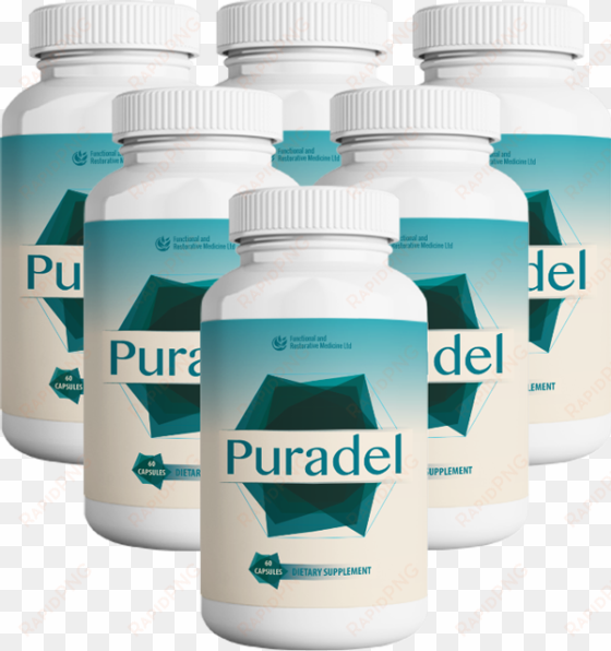 6x puradel - plastic bottle