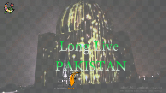70 independence day pakistan mazar e quaid projection - night