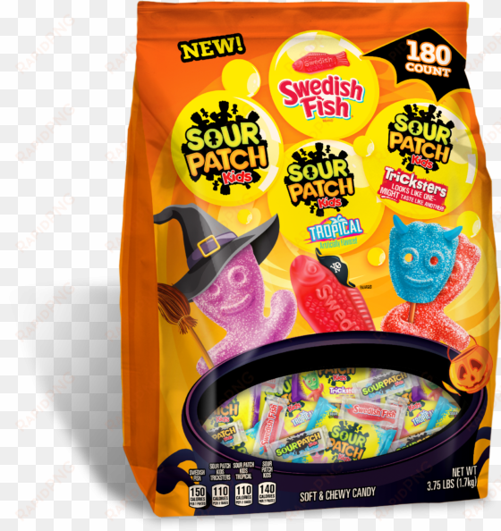 75 lb sour patch kids and swedish fish treat size variety - halloween candy packs