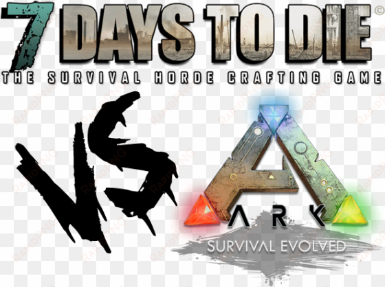 7d2dvsark - ark survival evolved arpg game logo frosted glass pub
