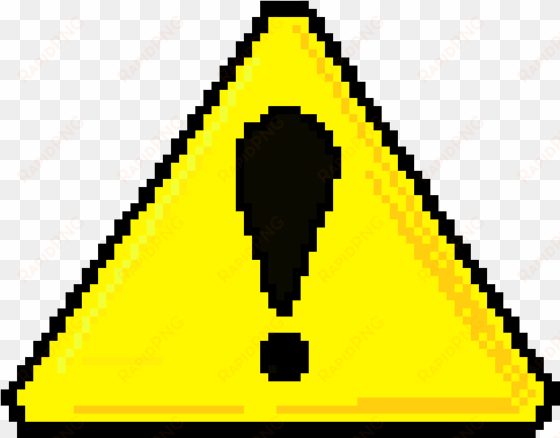 8 bit caution symbol - pixel art