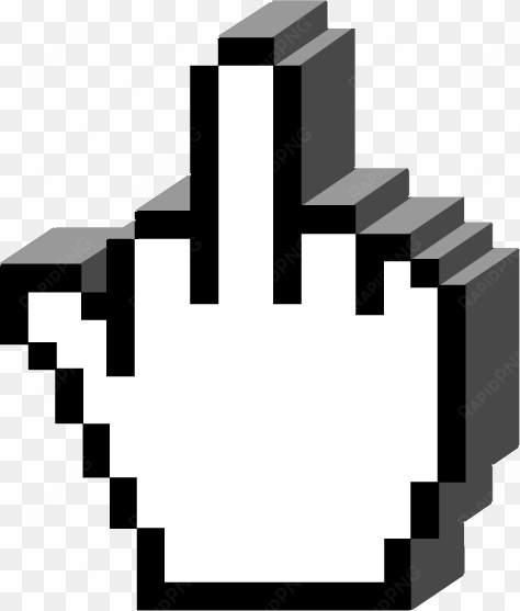 8 bit clipart - 8 bit middle finger