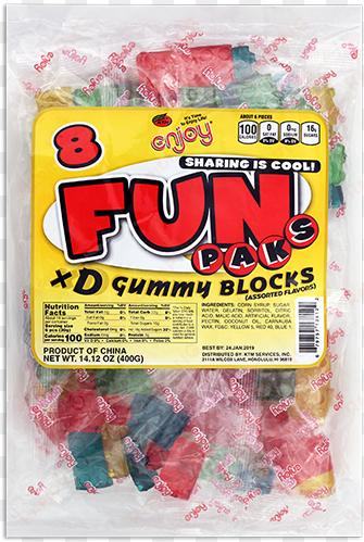 8 fun paks xd gummy blocks