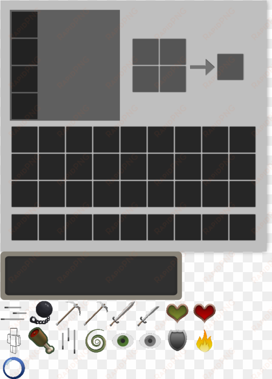 8 Survival Inventory - Minecraft Inventory Texture transparent png image