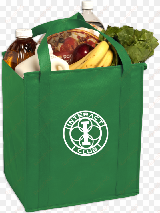 8025 insulated large non-woven grocery tote - promotional insulated large 15x13x10 non-woven grocery