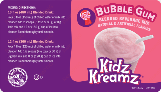 910299 kidzkreamz bubblegum bt - big train kidz kreamz