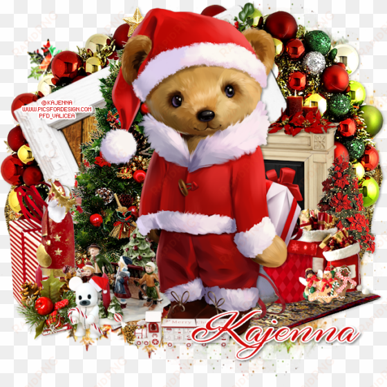 a bear's christmas tag - christmas ornament