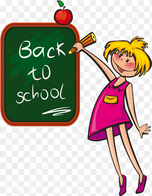 a big welcome back to all students - back to school girls clipart