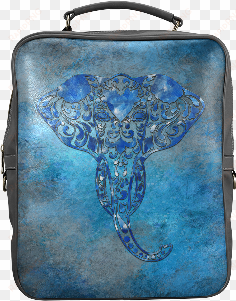 a blue watercolor elephant portrait in denim look square - interestprint galaxy mandala elephant tapestry wall