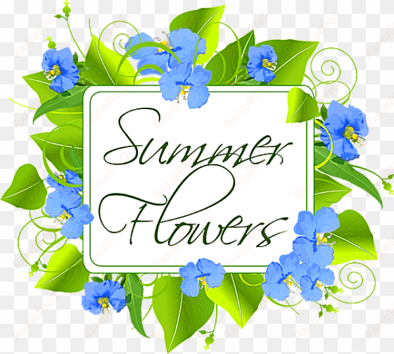 a bouquet of summer flowers clip art - transparent blue mother's day