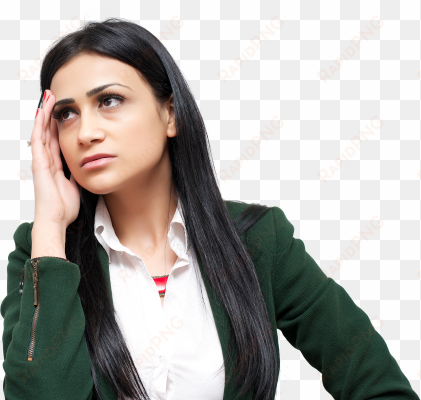 a business owner confused by wordpress - confused girl png