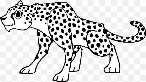 a cheetah coloring page - guepardo desenho